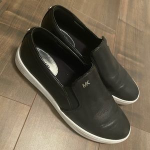 Black Leather Michael Kors Keaton Loafers